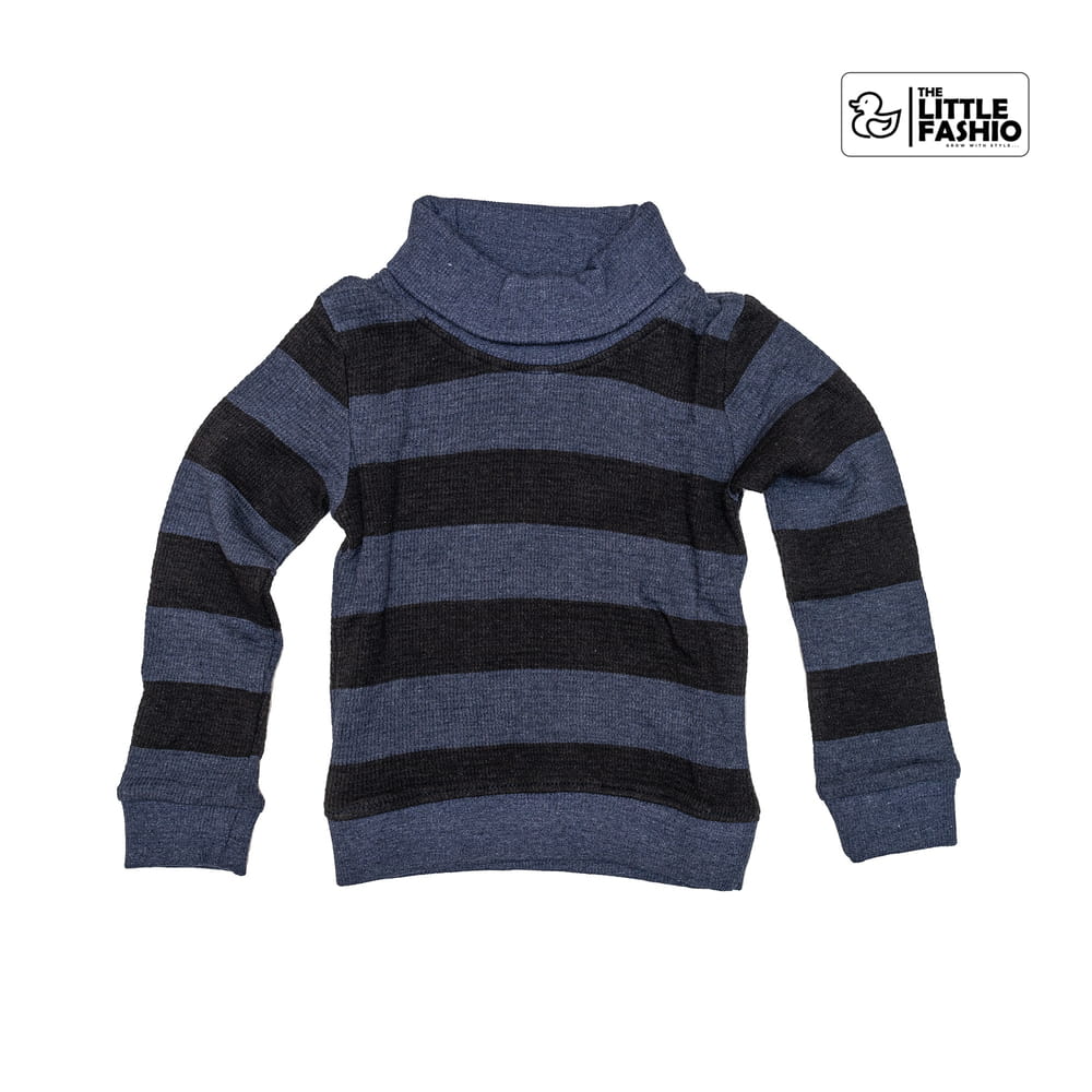 High Neck T-shirt Blue